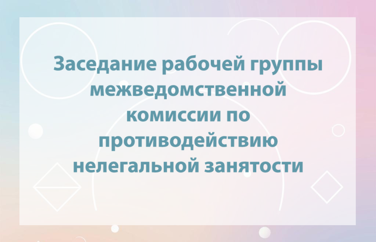 Заседание рабочей группы межведомственной комиссии по противодействию нелегальной занятости. Заседание рабочей группы межведомственной комиссии по противодействию нелегальной занятости.